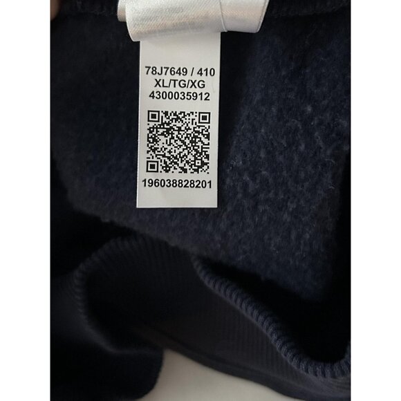 Tommy Hilfiger Sweatshirt Mens XL Navy Crewneck Big Spell Out Logo Pullover - Picture 10 of 11